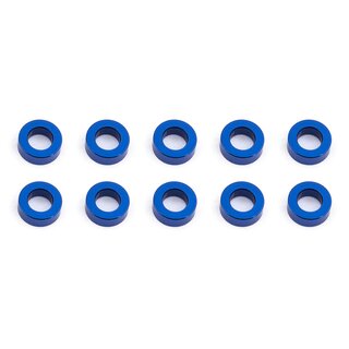 Team Associated Ballstud Washers, 5.5x2.0 mm, blue aluminum
