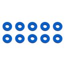 Team Associated Bulkhead Washers, 7.8x1.0 mm, blue aluminum