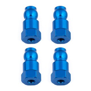 Team Associated Shock Bushings, 14 mm, blue aluminum
