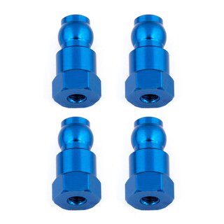 Team Associated Shock Bushings, 14 mm, blue aluminum