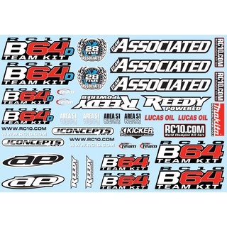 Team Associated 92086 B64 Aufkleberbogen