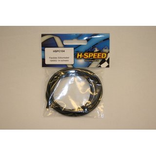 HSpeed HSPC104 flexibles Silikonkabel 16AWG 1m schwarz