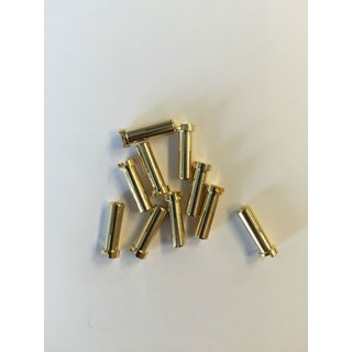 HSpeed HSPP015 5mm Goldkontaktstecker 18mm  (10Stk)