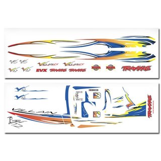 Traxxas 1518X DECAL SHEET, VILLAIN EX