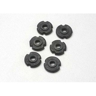 Traxxas  2365 PISTON HEAD SET, BLACK SHOCK