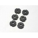 Traxxas  2365 PISTON HEAD SET, BLACK SHOCK