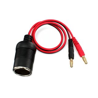 Traxxas  2980 Adapterkabel Zigare nanznder/4mm Stecker 12 Volt