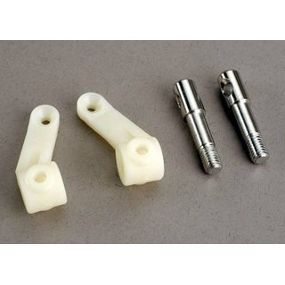 Traxxas  3337 STRG BLKS/STL SPNDLS(F)(2)