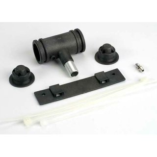 Traxxas  3552 Auspuff Gummi, Metallhalterung