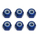 Team Associated FT Locknuts, Blue Aluminum 8-32