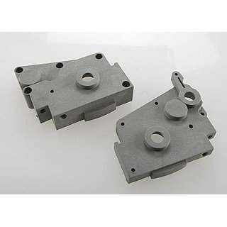 Traxxas  4491A GEARBOX HALVES (GREY) (LEFT &