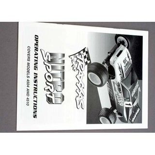 Traxxas  4599 OWNERS MANUAL, NITRO SPORT