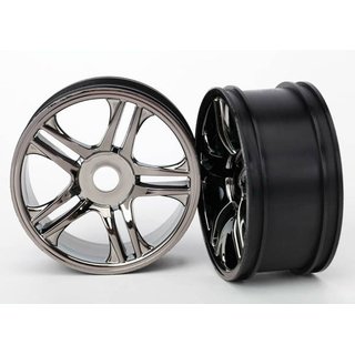 Traxxas  6478 Speichenfelge vorn schw/chr.