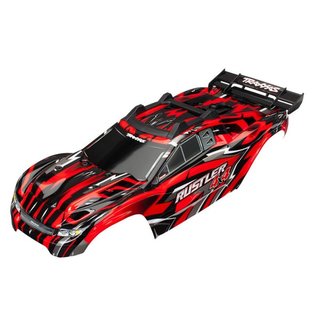 Traxxas  6718 Karo Rustler 4X4 rot +Decals mit Karohalterung