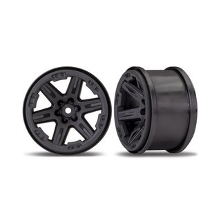 Traxxas  6772 Felgen, Rustler 4X4 2.8 schwarz (2)