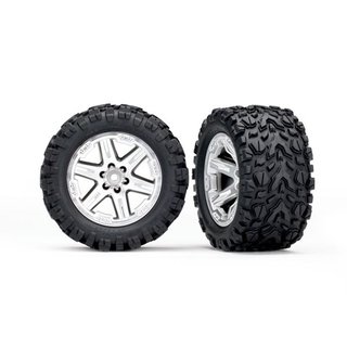 Traxxas  6774R Reifen auf Felge 2.8 RXT satin / Talon (2wd hinten) TSM