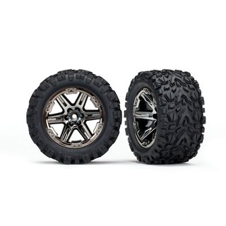 Traxxas  6774X Reifen auf Felgen 2.8 RXT schwarz chrome, Talon (2wd hinten)