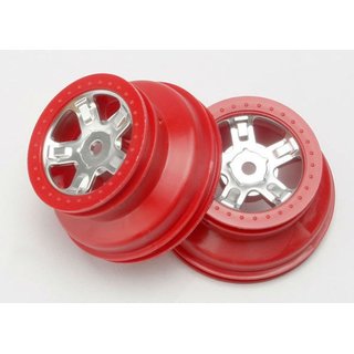 Traxxas  7072A Felgen SCT satin chrom/rot