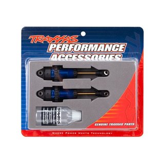 Traxxas  7461 Dmpfer GTR L blau eloxiert, PTFE-coated +TiN Kolbenstangen
