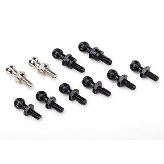 Traxxas  7540X Pivot balls: schwarz (6), silber (2), schwarz (lang) (2)