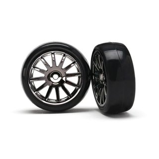 Traxxas  7573A Slick-Reifen auf Felge schwarz