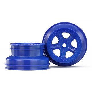 Traxxas  7673 Felgen, SCT blau, Beadlock Style, (1.8 inner, 1.4
