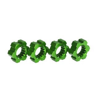 Traxxas  7756G Radmitnehmer, Sechskant, Alu (grn-eloxiert) (4)