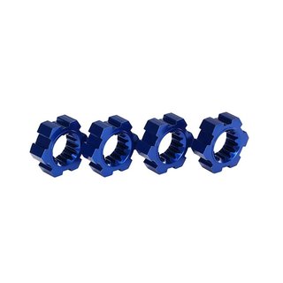 Traxxas  7756X Radmitnehmer, Sechskant, Alu (blau-eloxiert) (4)