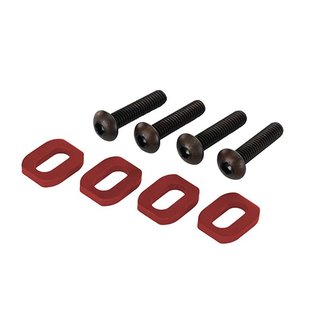 Traxxas  7759R Schreiben, Motorhalter, Alu (rot-eloxiert) (4)/ 4x18mm BCS (