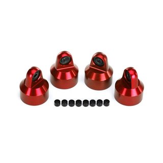 Traxxas  7764R Dmpfer Kappen, Alu (rot-eloxiert), GTX Dmpfer (4)/ Distanz