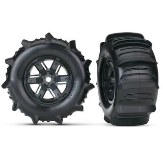 Traxxas  7773 Paddle-Reifen auf Felge X-Maxx schwarz (2)