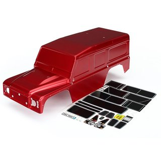 Traxxas  8011R Karo, Land Rover Defender, rot +Decals
