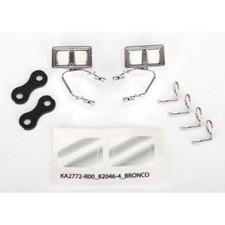 Traxxas  8073X Seiten-Spiegel, Chrome l&r, Retainers (2), Body Clips (4)
