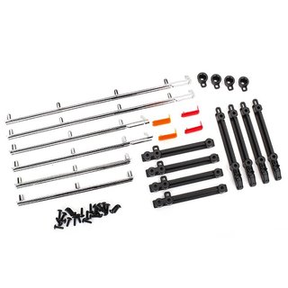 Traxxas  8076 Side-Trim li/re chrome/ Retainers/ LED Linsen + KT