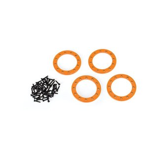 Traxxas  8169A Beadlock Rings Orange (1.9) Alu (4) + Schrauben
