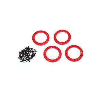 Traxxas  8169R Beadlock Rings Rot (1.9) Alu (4) + Schrauben
