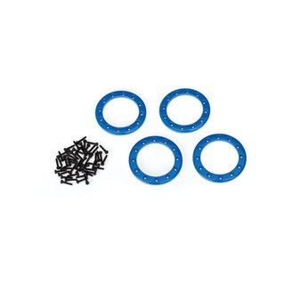Traxxas  8169X Beadlock Rings Blau (1.9) Alu (4) + Schrauben