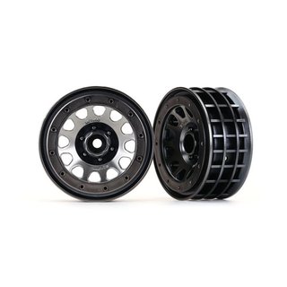 Traxxas  8171 Felgen Method 105 2.2 (black chrome, beadlock) (Ringe separ