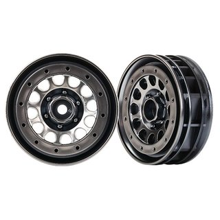 Traxxas  8173 Felgen Method 105 1.9 (black chrome, beadlock) (Ringe separ
