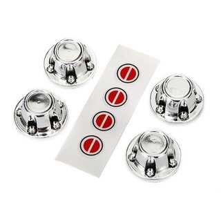 Traxxas  8176 Center-Caps, Felge chrome (4)/ Aufkleber
