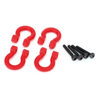 Traxxas  8234R Bumper D-rings, red (v/h) 2.0x12 CS (4)