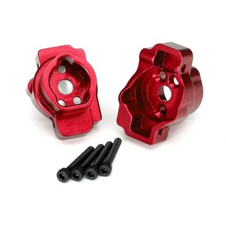 Traxxas  8256R Portal-Drive-Axle-Mount hinten Alu rot