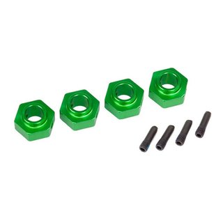 Traxxas  8269G Radmitnehmer 12mm Hex, 6061-T6 Alu grn (4) + Schraub-Pin (4
