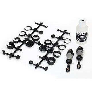 Traxxas  8360 Ultra-Dmpfer grau kurz +Vorspann-Clips (2)