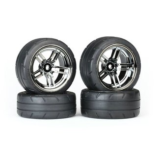 Traxxas  8375 Reifen 1.9 Response auf Split-Spoke Felge schwarz/chrom (2)