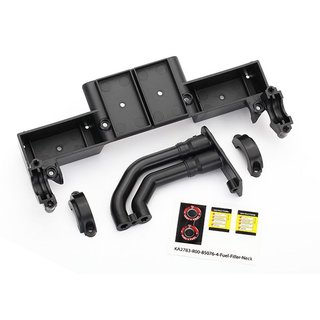 Traxxas  8420 Chassis Tray, Driveshaft clps, Fuel Filler (schwarz)