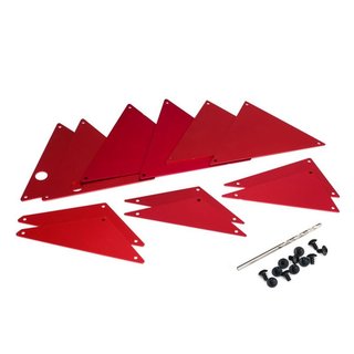 Traxxas  8434R Rohrrahmen-Chassis Innen-Panle-Set Alu rot