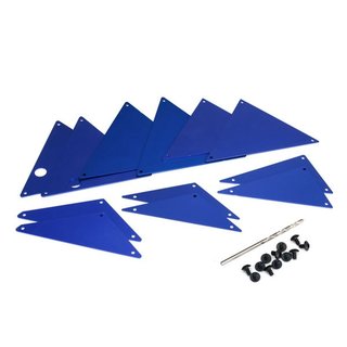 Traxxas  8434X Rohrrahmen-Chassis Innen-Panle-Set Alu blau