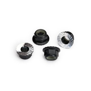 Traxxas  8447A Kragen-Stoppmu r 5mm Alu verzahnt (4) schwarz