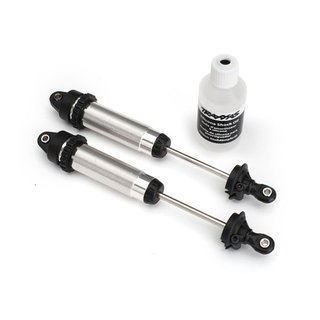 Traxxas  8460 Dmpfer GTR 139mm silber Alu (gebaut ohne Federn) hi Gewinde